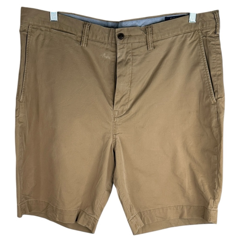 Polo Ralph‎ Lauren Tan Khaki Polo Preppy Classic Minimalist Chino Shorts Size 38